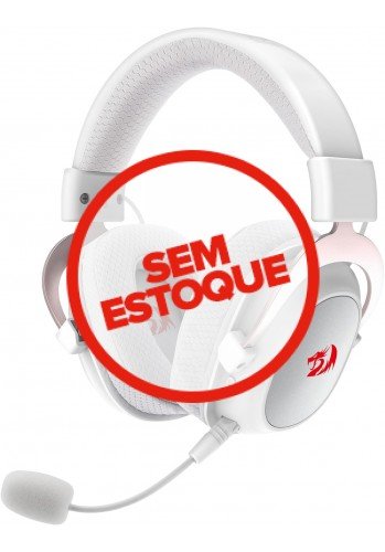 Headset Gamer Sem Fio Redragon Zeus Pro, 7.1, Branco - PS5, PS4 e PC