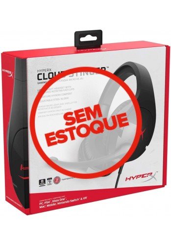 Headset Gamer HyperX Cloud Stinger - PS5, XBOX SERIES, PS4, XBOX ONE e PC