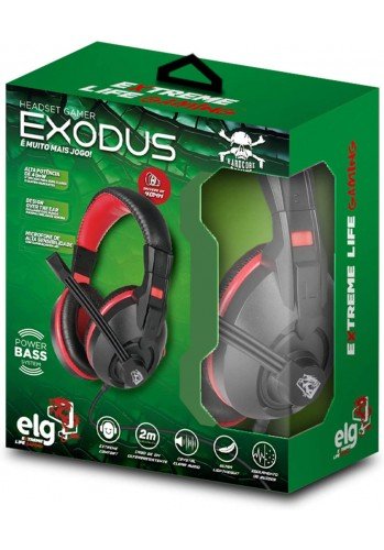 Headset Gamer Exodus ELG - PS5, PS4, SERIES, XBOX ONE, SWITCH e MOBILE