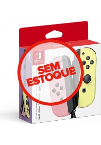 Controle Joy-con: Rosa e Amarelo (Pastel) - SWITCH